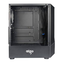 GABINETE GAMER AIGO A01, LATERAL DE VIDRO, PRETO, A01-BK
